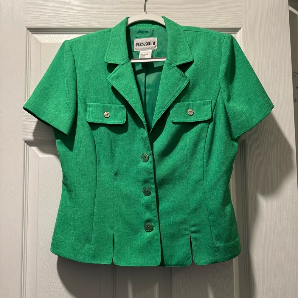 Vintage Plaza South Green pantsuit